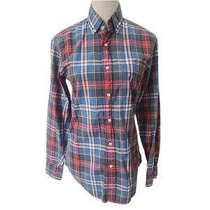 J Crew Shirt Womens  Shirt Button Up‎ Long Sleeve 2 Ply Cotton Sz XS